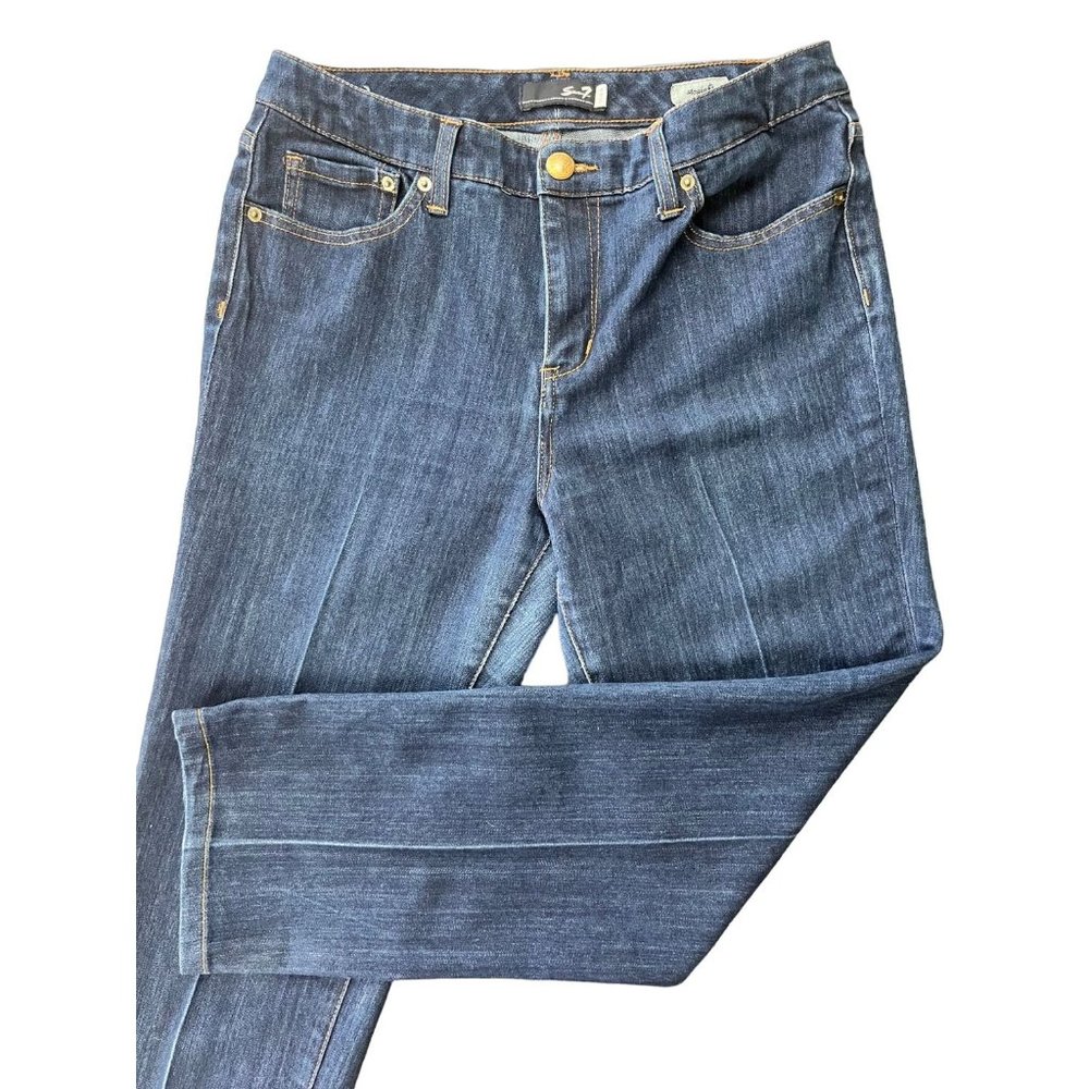 Womens Straight Leg Stretchy Jeans, Size 12, (SKU-B17)